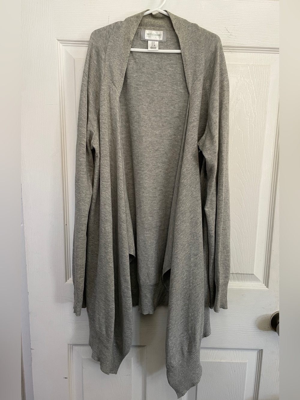 Motherhood Maternity Women’s Size S Cardigan Draped Waterfall Sweater Gray